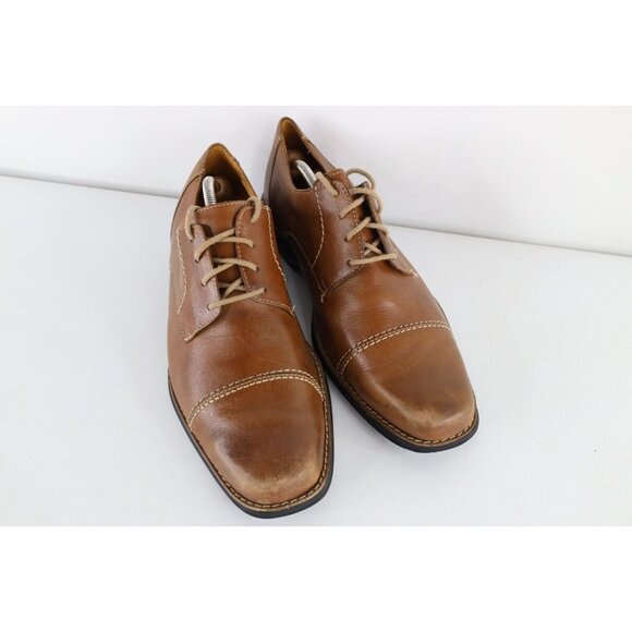 Sandro Moscolini Mens 11 EEE Brazil Leather Toe Cap Oxford Dress Shoes Brown main image 10